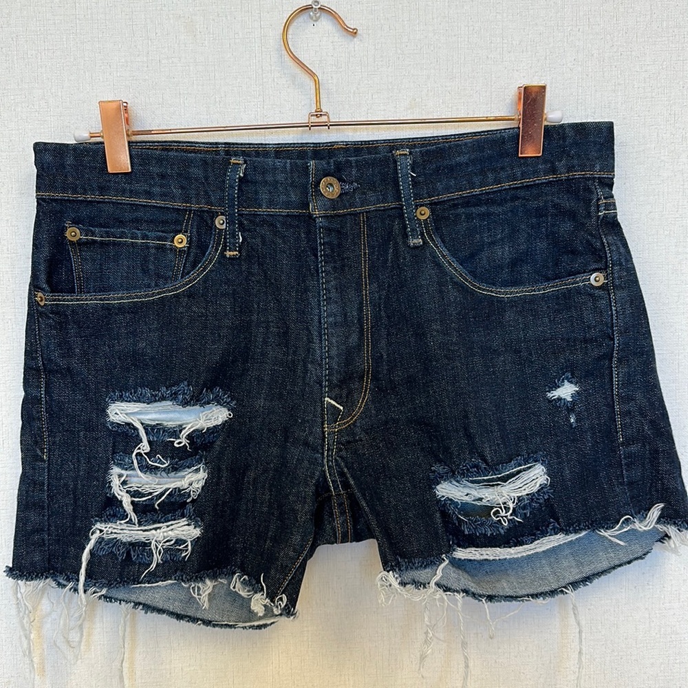 Levi’s Capital E • Distressed Cut-Off Short Skinny Slim Fit • Sz 34 Waist